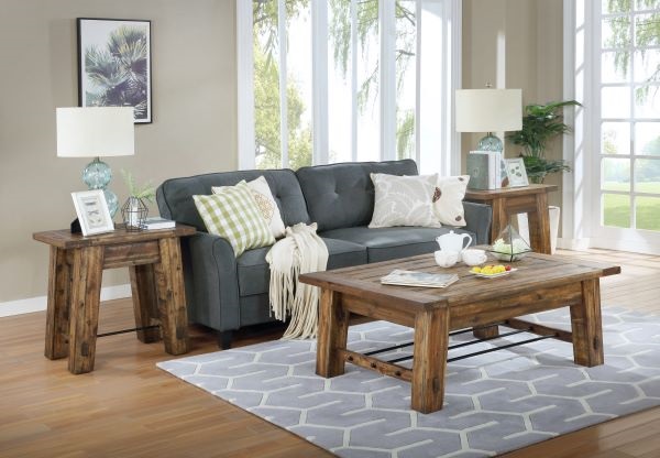 Industrial farmhouse deals coffee table set